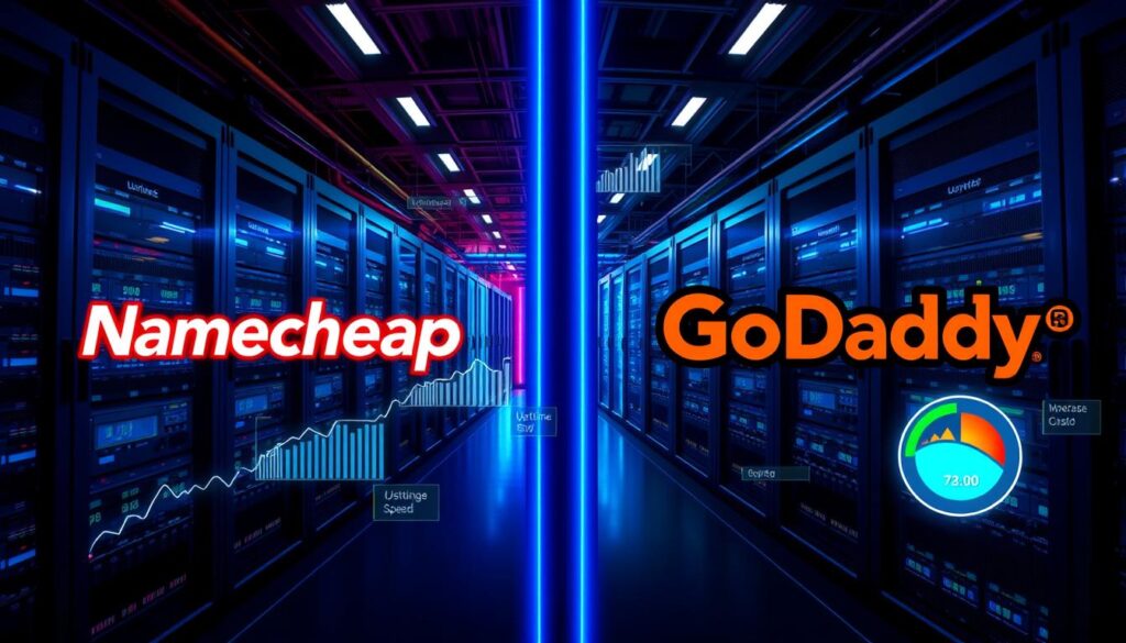 Performance metrics Namecheap and GoDaddy uptime and speed