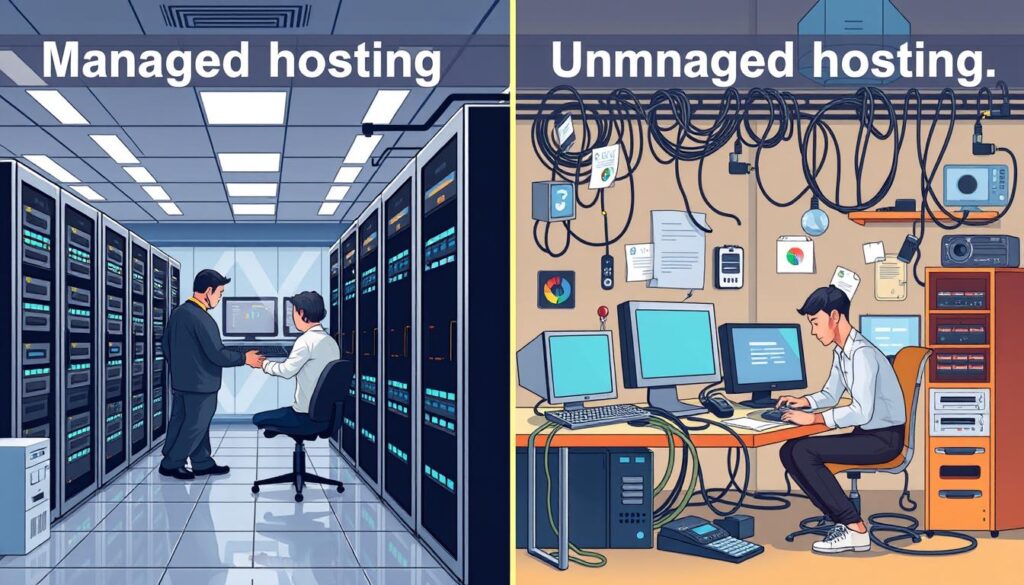 managed vs unmanaged hosting