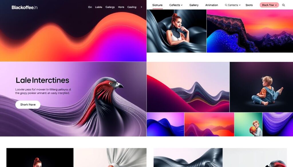 Divi portfolio design interactive elements